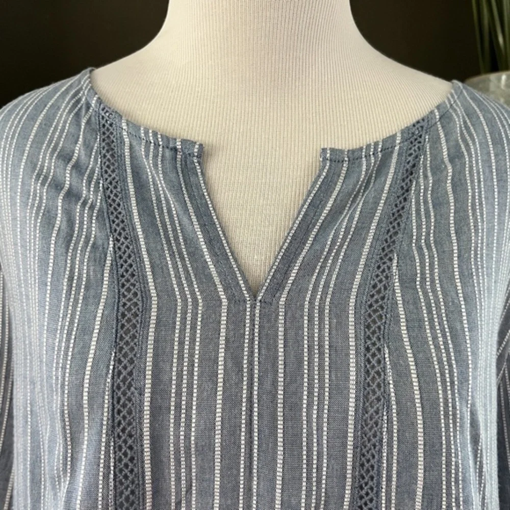 NEW Fever 3/4‎ Sleeve Bohemian Peasant Coastal Blouse Sz. XXL